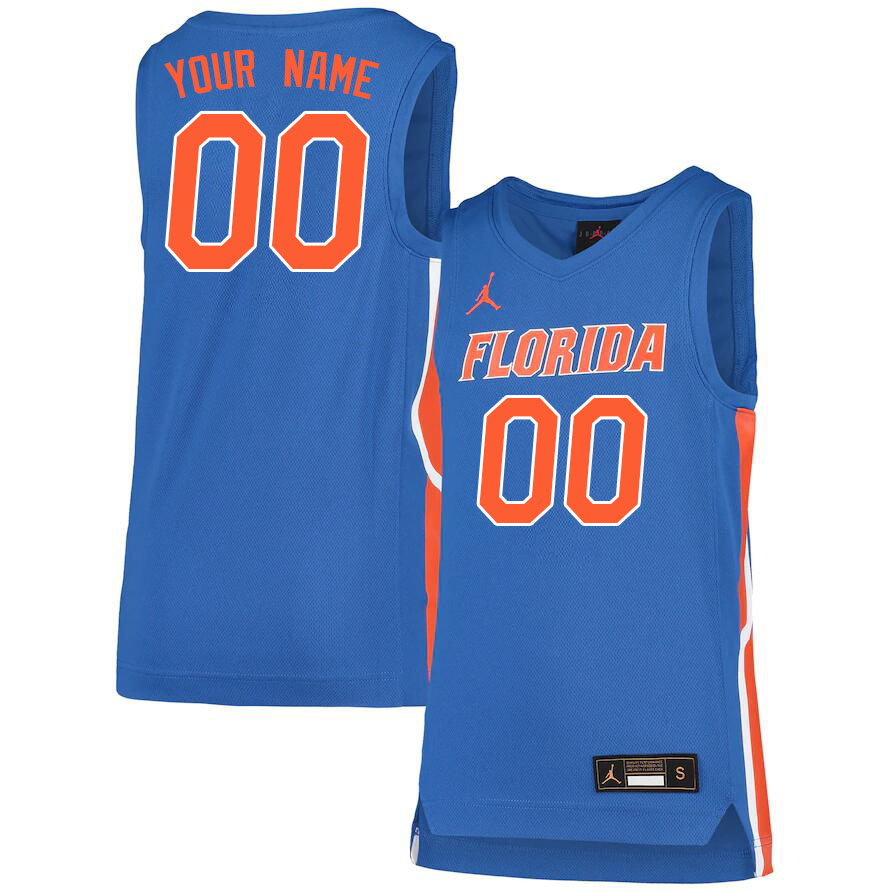 Custom Florida Gators Name And Number College Basketball Jerseys Stitched-Royal